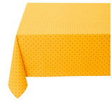 $19 60" Sq French Provence Red Allover Calissons Floral Buds on Yellow Plain Cotton Tablecloth - Use on 30 to 40 inch round or square table for 2 to 4 Place Seating or a Slip-Leaf Drop-Leaves Rectangular Table that seats 4 to 6