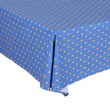 $30 60" Sq Yellow Allover Calisson Buds on Lavender Plain Cotton Tablecloth - Use a 30 to 40 inch round or square table for 2 to 4 Place Seating or use a Slip-Leaf or Drop-Leaves Rectangular Table that comfortably seats 4 to 6 persons!