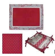 $355 2-16 Place 36-Piece Burgundy Red Wine Celler Dinner Party Placemats Ensemble Set For 6 to 16 Ft Tables