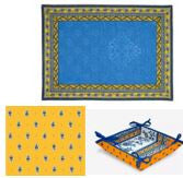 $355 2-12-16 Place 36-Piece Van Gogh "Starry Night" Yellow Blue Placemats Ensemble Set for 6-16 Ft Tables
