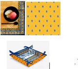 $450 2-20 Place 45-Piece Sunny Yellow French Provence Dining Room or Outdoor Placemats Ensemble Set for 6-20 Ft Tables
