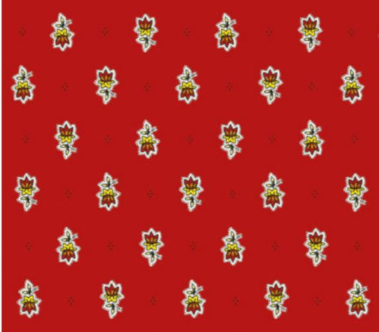 $5.50 Marat Avignon Gold Allover Calissons on Burgundy Red 18" x 18" Napkins in Plain Cotton for Matching Ensemble Sets – Brighten Your Table with Provençal Sunshine & Burgundy Flair!