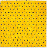 $5.50 MARAT Tradition Allover Blue Calissons on Yellow 18" x 18" Plain Cotton Napkins for Matching Ensemble Sets – Dress Your Table in Provence Sky-Blue & Yellow-Sunshine!