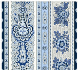 $5.50 MARAT Bastide 18" x 18" Blue on White Banner Design Plain Cotton Napkins for Matching Ensemble Set – Dress Your Table in French Yellow & Lavender Radiance!
