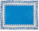 $280 2-12 Place 27-Piece Mediterranean Seaside Blue & White Placemats Ensemble Set For 6-12 Ft Tables
