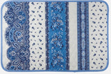 $69 70" Round MARAT Tradition Blue on White Plain Cotton Tablecloth – Most Popular Light Blue Tones Provence Tablecloth!