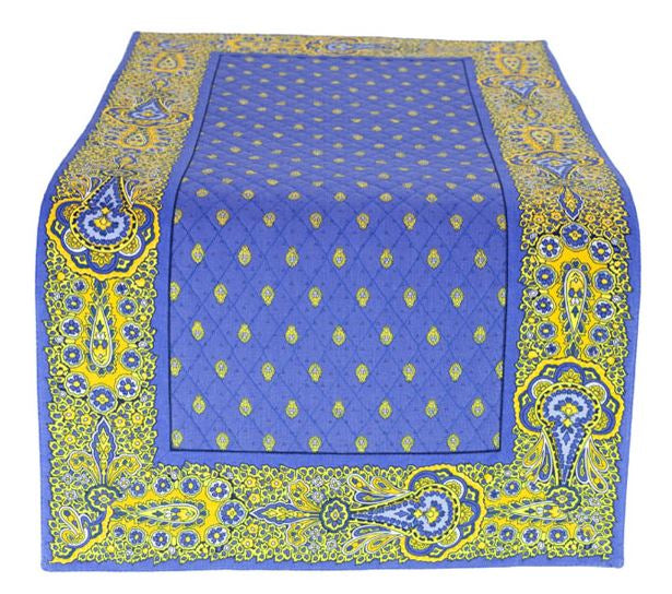 $5.50 MARAT Bastide 18" x 18" Allover Yellow Calissons on Lavender Plain Cotton Napkins for Matching Ensemble Set – Dress Your Table in French Yellow & Lavender Radiance!