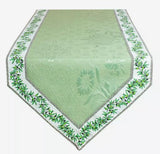 $5.50 Tissus Toselli 18" x 18" Allover Beige Calissons on Soft Green Plain Cotton Napkins for Matching Ensemble Sets – Add Provence Soft-Green Harmony to Your Table!