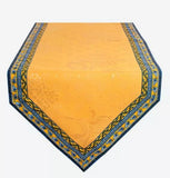 $15 Avignon 19" x 13" Yellow Cadre-Bordered Placemat | Yellow Center with Blue & Yellow Border