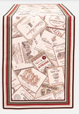 $210 4-8 Place 19-Piece Burgundy Red Wine Vineyard Wine Labels Dinner Ensemble Table Runner Ensemble Set for 6 to 10 Ft Tables