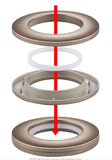 $5..Order Umbrella Pole Hole Ring Installed into Any Tablecloth for Cotton-Print or Jacquard Tablecloth for Outdoor Patio or Terrace Round or Square Table Umbrella 1 9/16" ID Pole Hole Ring with Installation included - Enable your Bistro or Patio Tableclo