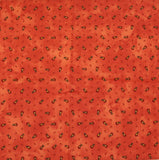 $30 60" Sq Yellow Floral Calissons Buds on Rust-Orange Plain Cotton Tablecloth Seats 2-6 - Use a 30 to 40 inch round or square table for 2 to 4 Place Seating or use a Slip-Leaf or Drop-Leaves Rectangular Table that comfortably seats 4 to 6 persons!
