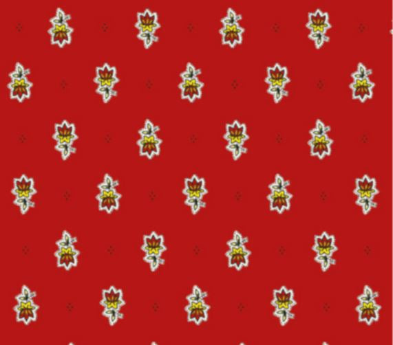 $25 60” Square MARAT Avignon Yellow Floral Buds on Red Plain Cotton Tablecloth – Use a 30 to 40 inch round or square table for 2 to 4 Place Seating or use a Slip-Leaf or Drop-Leaves Rectangular Table that comfortably seats 4 to 6 persons!