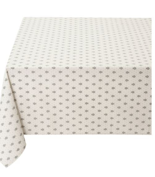 $39 60" Square MARAT Bastide Turquoise Allover Floral Calissons Buds on White Coated Cotton Tablecloth - Use a 30 to 40 inch round or square table for 2 to 4 Place Seating or use a Slip-Leaf or Drop-Leaves Rectangular Table that comfortably seats 4 to 6 p