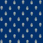 $99 60" Sq 2-4 Place 6-Pcs Ensemble Set of 1-Avignon Blue on White Stain-Proof Coated Cotton Tablecloth +4 Matching Napkins +1 Tidy Fabric Bread Basket - – Enjoy Royal Blue Cafe Dining Tabletop!