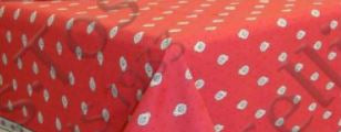 $19 60" Sq French Provence Grey Floral Buds on Burgundy Red Plain Cotton Tablecloth - Use a 30 to 40 inch round or square table for 2 to 4 Place Seating or use a Slip-Leaf or Drop-Leaves Rectangular Table that comfortably seats 4 to 6 persons!