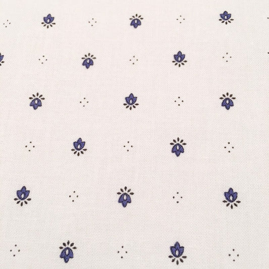$5.50 Tissus Toselli 18" x 18" Allover Blue Calissons on White Plain Cotton Napkins for Matching Ensemble Sets– Dress Your Table in Classic Provence Blue & White!