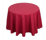 $19 60” Rd Grey Calissons on Red Plain Cotton Tablecloth Seats 2-4 - A Perfect Color for a Red Wines Lunch or Dinner!