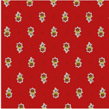 $65 60" Sq 2-4 Place 6-Pcs Ensemble Set of 1-Red with Yellow Calissons Buds Plain Cotton Tablecloth +4 Matching Napkins +1 Tidy Fabric Bread Basket – Display French Red Bistro Dining Style!