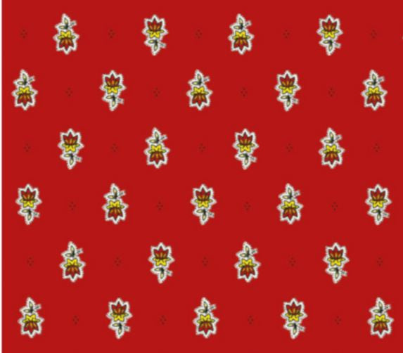 $5.50 Marat Avignon Gold Allover Calissons on Burgundy Red 18" x 18" Napkins in Plain Cotton for Matching Ensemble Sets – Brighten Your Table with Provençal Sunshine & Burgundy Flair!