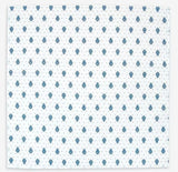 $25 Bastide 62" x 20" Blue Table Runner Blue Cadre Border with Allover Blue Calissons on White Center Panel 