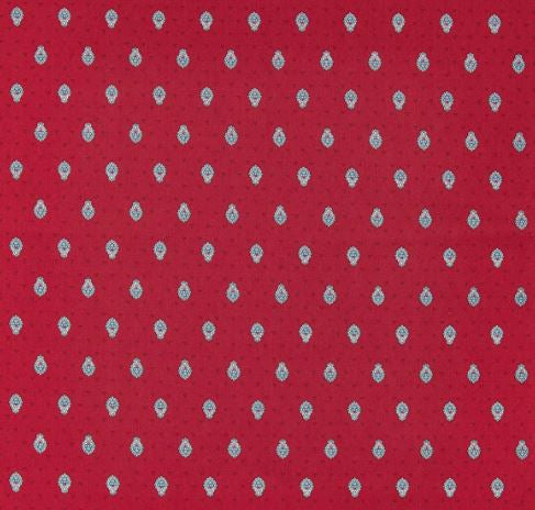 $19 60” Rd Grey Calissons on Red Plain Cotton Tablecloth Seats 2-4 - A Perfect Color for a Red Wines Lunch or Dinner!
