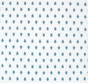 $49-60" Sq 2-4 Place 6-Pcs Ensemble Set of 1-Grey Calissons Buds on White Plain Cotton Tablecloth +4 Matching Napkins +1 Tidy Fabric Bread Basket - – Dine in Parisian Bistro Cafe Turquoise Style!