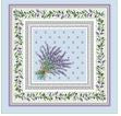 $5.50 Tissus Toselli Lauris Lavender Design 18" x 18" Napkins in Plain Cotton – Add French Lavender Bunches to Your Table!