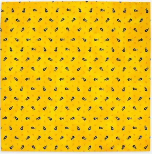 $5.50 MARAT Tradition Allover Blue Calissons on Yellow 18" x 18" Plain Cotton Napkins for Matching Ensemble Sets – Dress Your Table in Provence Sky-Blue & Yellow-Sunshine!