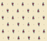 $49 60" Sq Pink Filigree Banner and Floral Calissons Buds on Ecru White Coated Cotton Tablecloth - Use on a 30 to 45 inch square table for 2 to 4 Place Seating or use a Slip-Leaf Expansion-Length Rectangular Table that seats 4 to 6!