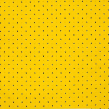 $79 60" Rd Blue Buds on Yellow 6-Pc Set Seats 2-4 Blue Floral Calissons Buds on Yellow Ensemble Set in Plain Cotton 4-Place Settings 6-Pcs Set | 1 Tablecloth, 4 Napkins, 1 Tidy Bread Basket  – Enjoy Yellow Sun Blue Sky Bistro Dining!