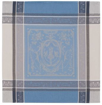 $30 64" x 20" Jacquard-Versailles Runner Blue on Grey