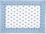 $5.50 MARAT Bastide 18" x 18" Allover Blue Calissons on White Plain Cotton Napkins for Matching Ensemble Sets – Dress Your Table in French Blue & White Classic Colors!