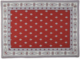 $5.50 MARAT Bastide 18" x 18" Allover Gray Calissons on Burgundy Red Plain Cotton Napkins for Matching Ensemble Sets – Create a Bordeaux Red Wine-Lover’s Tabletop!
