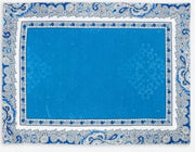 $355 2-16 Place 36-Piece Mediterranean Seaside Blue & White Placemats Ensemble Set For 6-16 Ft Tables