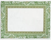 $355 2-16 Place 36-Piece Green Garden Scene Dining Room or Outdoor Terrace Placemats Ensemble Set for 6 to 16 Ft Tables