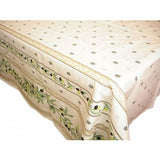 $19 60" Sq Olives Ecru  Plain Cotton Tablecloth Use on a 30 to 45 inch square table for 2 to 4 Place Seating or use a Slip-Leaf Expansion-Length Rectangular Table that seats 4 to 6!
