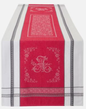 $15 64" x 20" Jacquard Romance Red Table Runner...Maximum of 1 Runner per Order