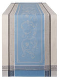$30 64" x 20" Jacquard-Versailles Runner Blue on Grey