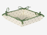 $19 60" Square Olives & Branches on Blue Design in Plain Cotton Cadre-Bordered 4-Sided Design Tablecloth- Use a 30 to 40 inch round or square table for 2 to 4 Place Seating or use a Slip-Leaf or Drop-Leaves Rectangular Table that comfortably seats 4 to 6 