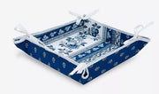 $65 60" Sq 6-Pc Blue Ensemble Seats 2-4 1 Plain Cotton Tablecloth 4 Napkins 1 Tidy Bread Basket – Dine in Royal Blue Bistro Style!