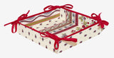 $89 70" Round MARAT Avignon Revisited Red-Yellow & White Filigree Design Coated Cotton Tablecloth for 2-6 Person Seating
