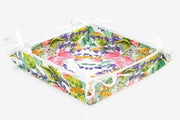 $49 70" Round Tissus Toselli Grasse Roses & Lavender Plain Cotton Tablecloth For Seating 2-6 People.
