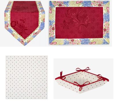 $235 Seats 2-8  19-Pcs 1-Runner & Placemats Ensemble Set for 6-8 Ft Tables