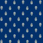 Marat Avignon Allover Calissons White on Blue Napkins in Plain Cotton 