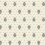 French Provence Marat Bastide Allover Turquoise Calissons on White 18" x 18" Napkins in Plain Cotton 