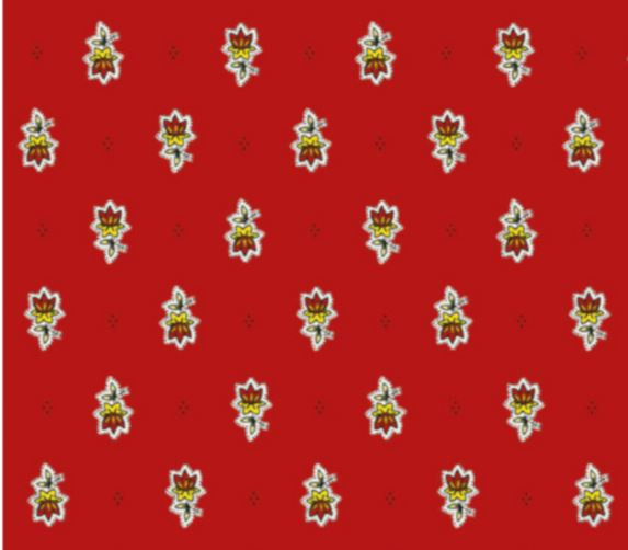 Marat Avignon Allover Yellow Calissons on Red Napkins in Plain Cotton 