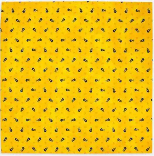 Marat Tradition Allover Blue Calissons on Yellow 18" x 18" Napkins in Plain Cotton