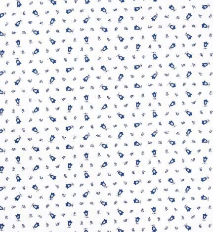 French Provence Marat Tradition Allover Blue Calissons on White 18" x 18" Napkins in Plain Cotton