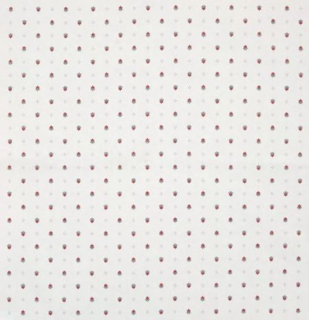Tissus Toselli Red Allover Calissons on White 18" x 18" Napkins in Plain Cotton